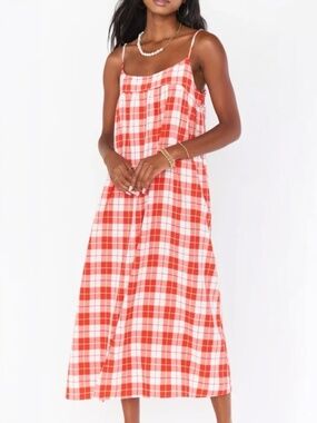 Show Me Your Mumu Oasis Plaid Midi Dress XS
